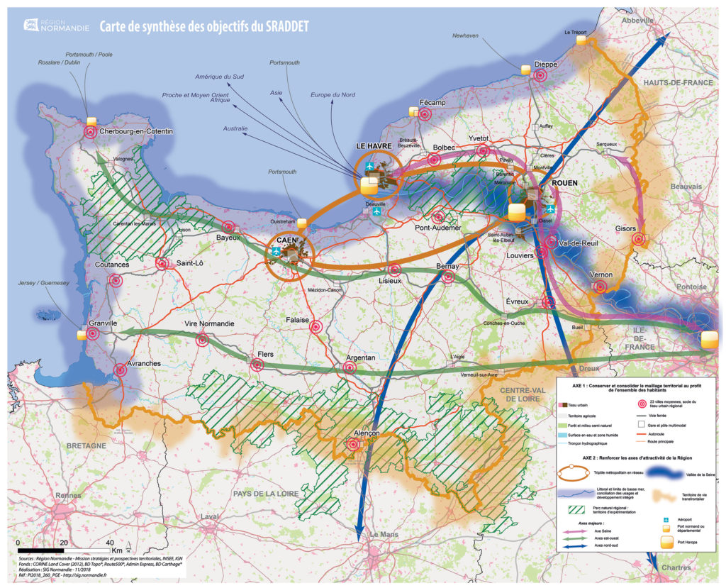 SRADDET - Carte de synthèse. Source : Région Normandie